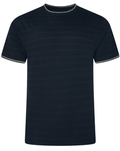 KAM Crew Tipped Textured T-Shirt Carbon